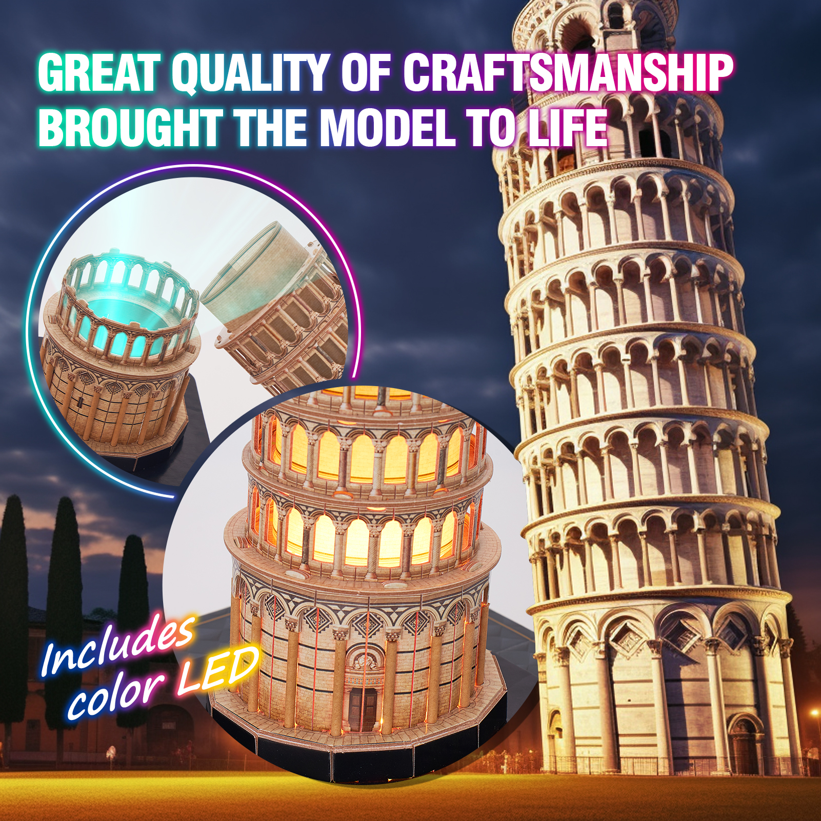 Tower of Pisa Night Edition LED L535h