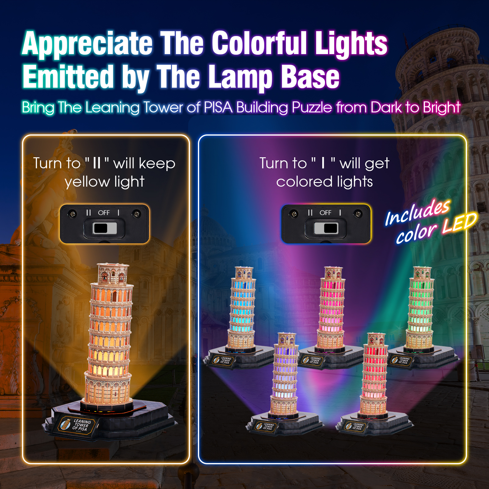 Tower of Pisa Night Edition LED L535h